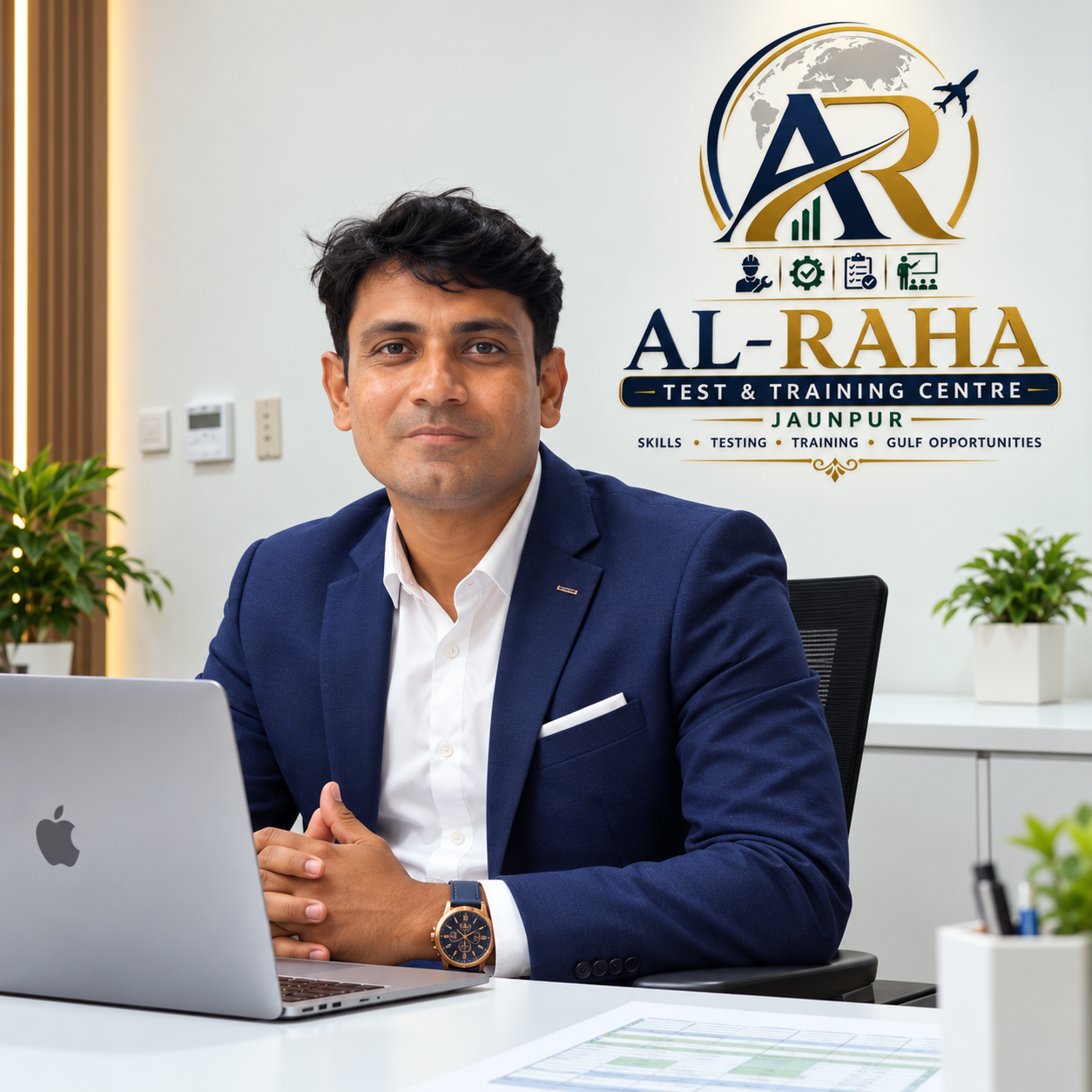 Ayaz Khan at Al-Raha Test & Training Centre